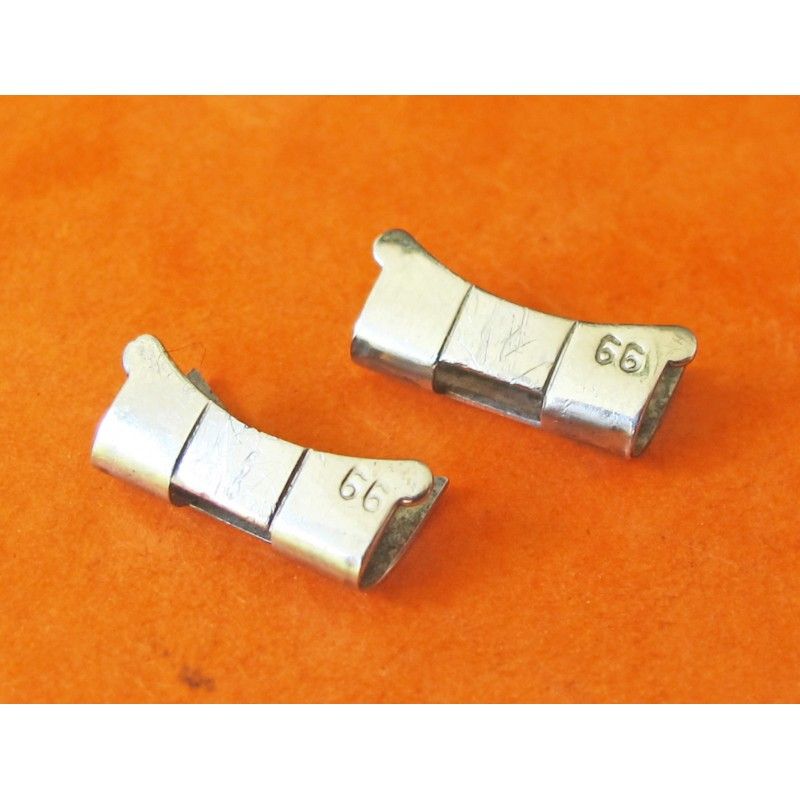 ROLEX ORIGINAL ENDLINKS "66" 13mm vintage for rivets - folded links bracelet 