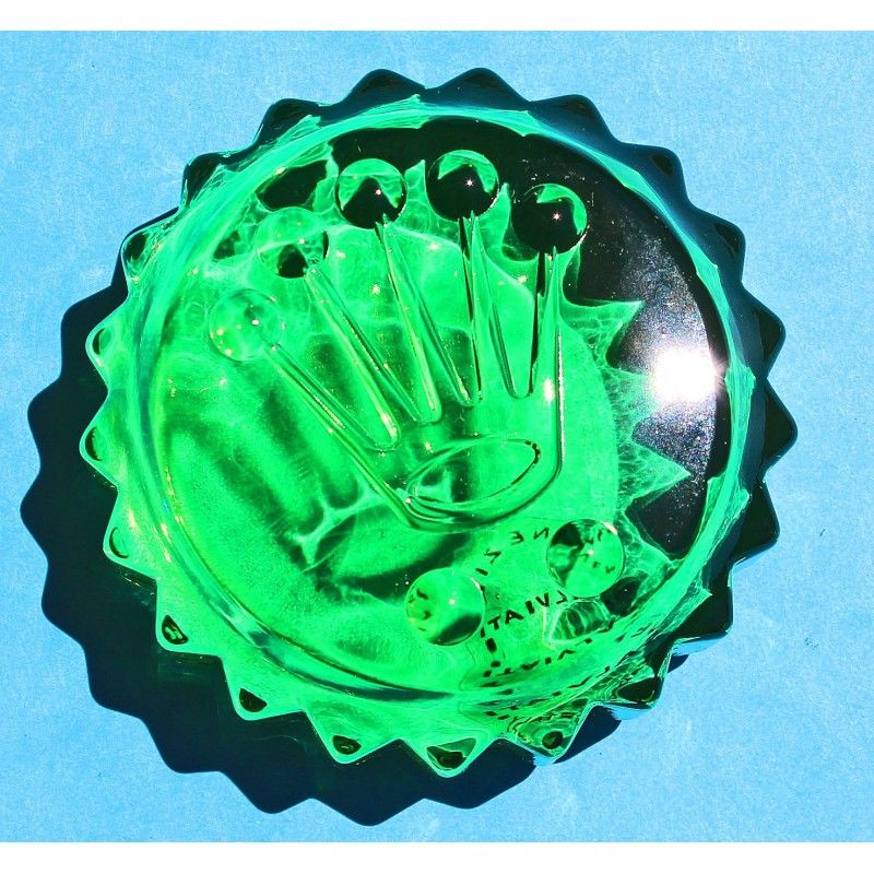 ♛♛ Rare Collectible Rolex Green Triplock Submariner Crown Paperweight Crystal Clipboard New ♛♛ 