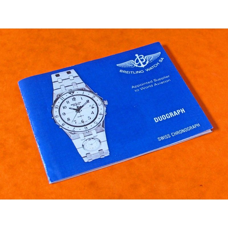 Reedited Breitling Tabarly Duograph Owners Manual watches booklet