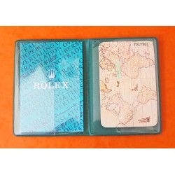 1982 -1983 PORTEFEUILLE ROLEX CUIR VERT VINTAGE + CALENDRIER 