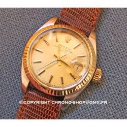 ★★ ROLEX FEMME LADY OYSTER PERPETUAL DATE OR ACIER 6917 26mm★★