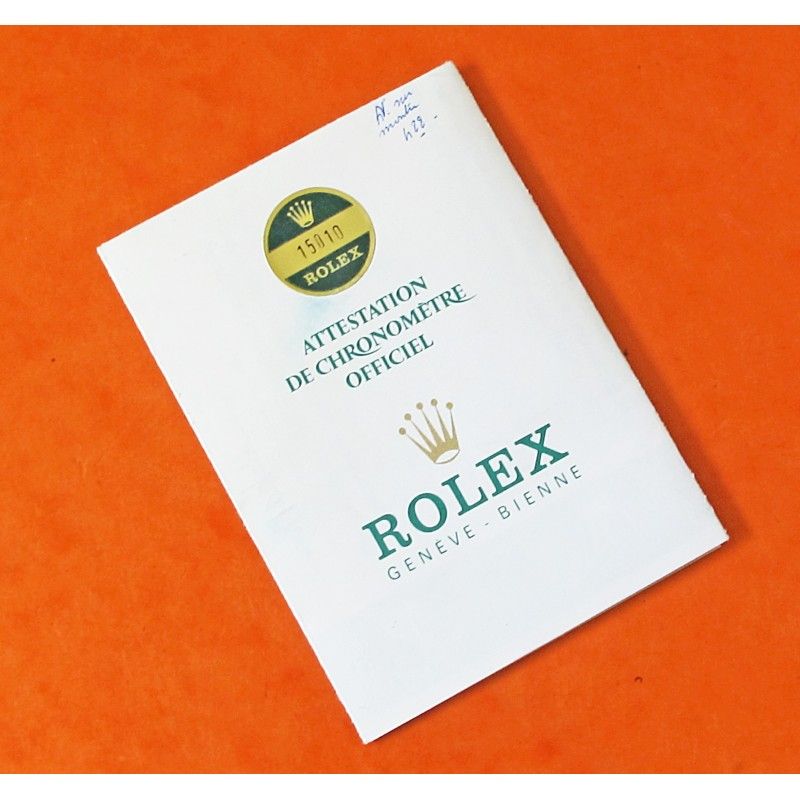 French Genuine 1981-1982 punched Vintage Rolex Guarantee from a Concessionaire