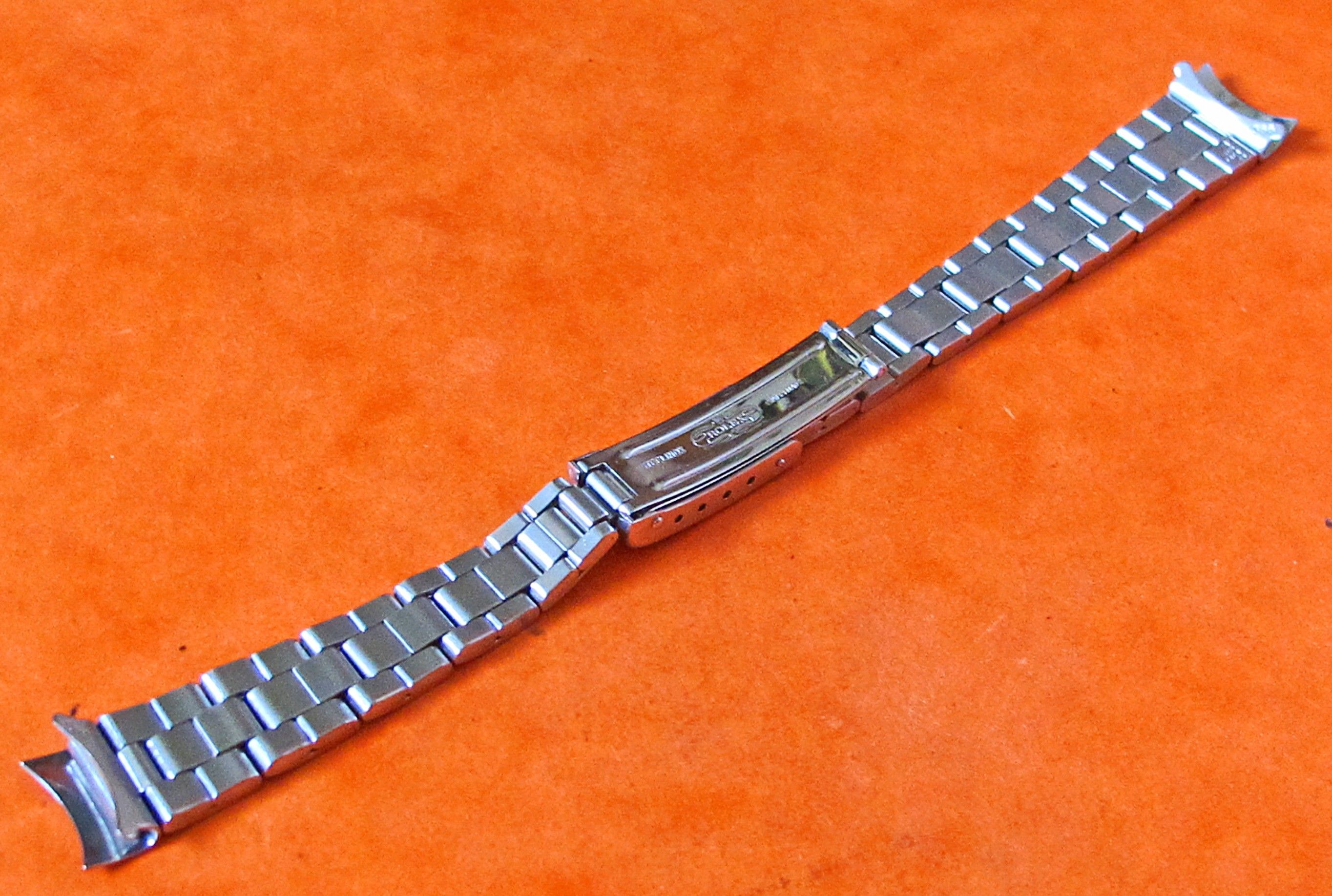 TUDOR / ROLEX 7834 13mm 366 FOLDED LINKS SS STAINLESS STEEL AUTHENTIC LADIES WATCH BAND STRAP