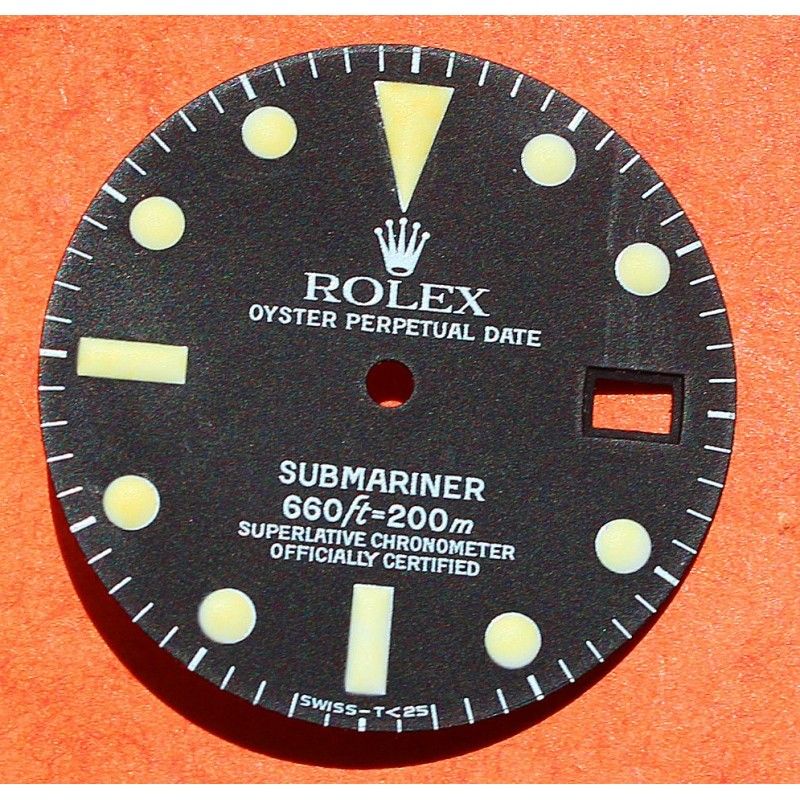 ♛ Rolex Authentique Rare Vintage Montre 1680 Cadran Submariner Date tritium Relumed cal 1570 automatique ♛