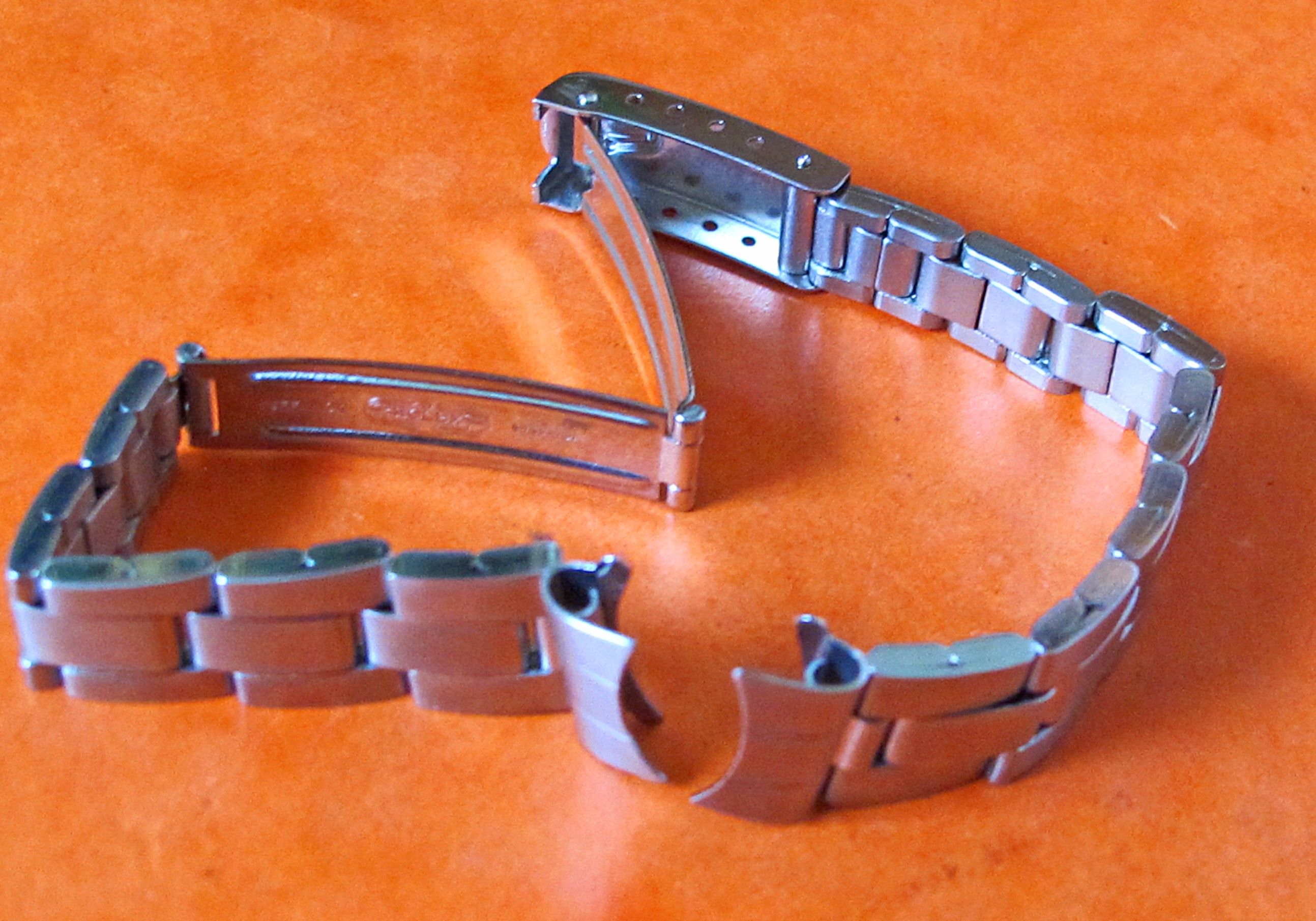 TUDOR / ROLEX 7834 13mm 366 FOLDED LINKS SS STAINLESS STEEL AUTHENTIC LADIES WATCH BAND STRAP