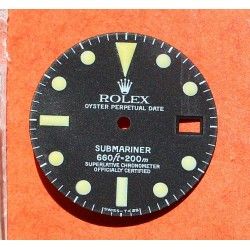 ♛ Rolex Authentique Rare Vintage Montre 1680 Cadran Submariner Date tritium Relumed cal 1570 automatique ♛