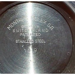 Rolex 1964 Rare Fond acier vissé Anti Magnétique, caseback 1019 Montres Rolex oyster Perpetual MILGAUSS 1019 