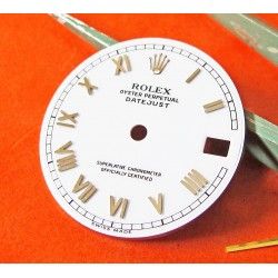 ROLEX DATEJUST PORCELAIN WHITE DIAL WITH GOLD ROMAN NUMERALS