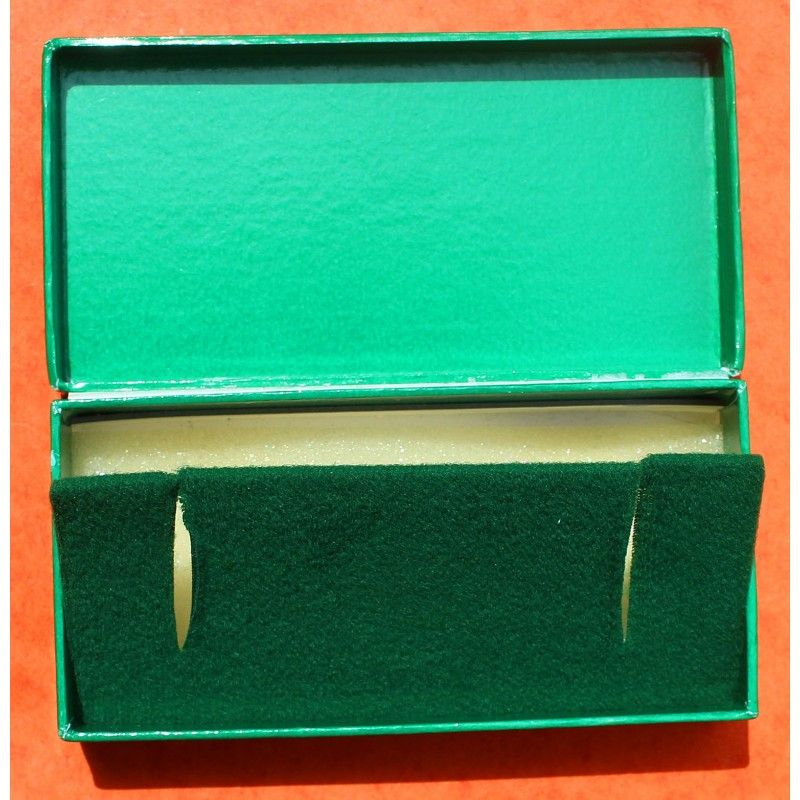 BOITE ÉCRIN RECTANGLE VERT ROLEX VINTAGE MONTRES oyster perpetual date 6516 Dames