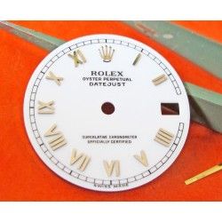 ROLEX DATEJUST PORCELAIN WHITE DIAL WITH GOLD ROMAN NUMERALS