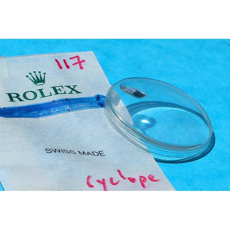 Original Rolex Watch Plexi Crystal cyclop 25-117 fits on 1500-1514, 1550, 1625, 5700, 5701, 6535, 6537, 6602, 6609, 6646