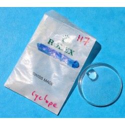 Original Rolex Watch Plexi Crystal cyclop 25-117 fits on 1500-1514, 1550, 1625, 5700, 5701, 6535, 6537, 6602, 6609, 6646