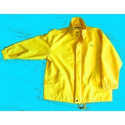 Authentique & Rare Rolex Ciré marin jaune, parka, veste pour bâteaux taille XL pour les Rolex Cup