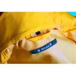 Authentique & Rare Rolex Ciré marin jaune, parka, veste pour bâteaux taille XL pour les Rolex Cup