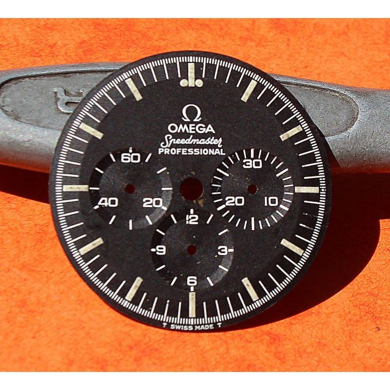 60's Omega SPEEDMASTER Professional PRE Moon Watch Dial 145012 Cal.321 Tritium signed SINGER