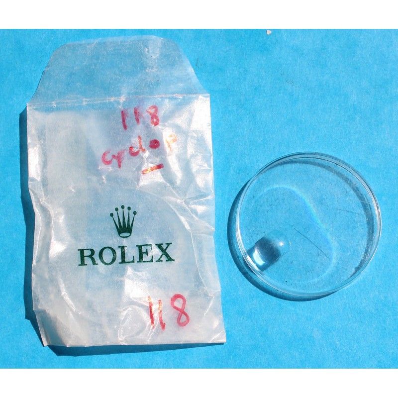 ROLEX VERRE HESALITE, PLEXIGLAS CYCLOPE 25-118 PLEXIGLAS ACRYLIQUE MONTRES DATEJUST 1600-1605, 1607, 1610, 1611