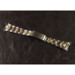 ROLEX PARTIE CENTRALE OR JAUNE 18 CARATS MAILLON PLIE BRACELET 7835 19mm