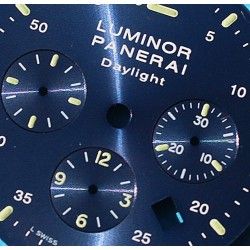 PANERAI CADRAN BLEU METAL Ø34mm MONTRES LUMINOR DAYLIGHT CHRONOGRAPH calibre OPXII automatique