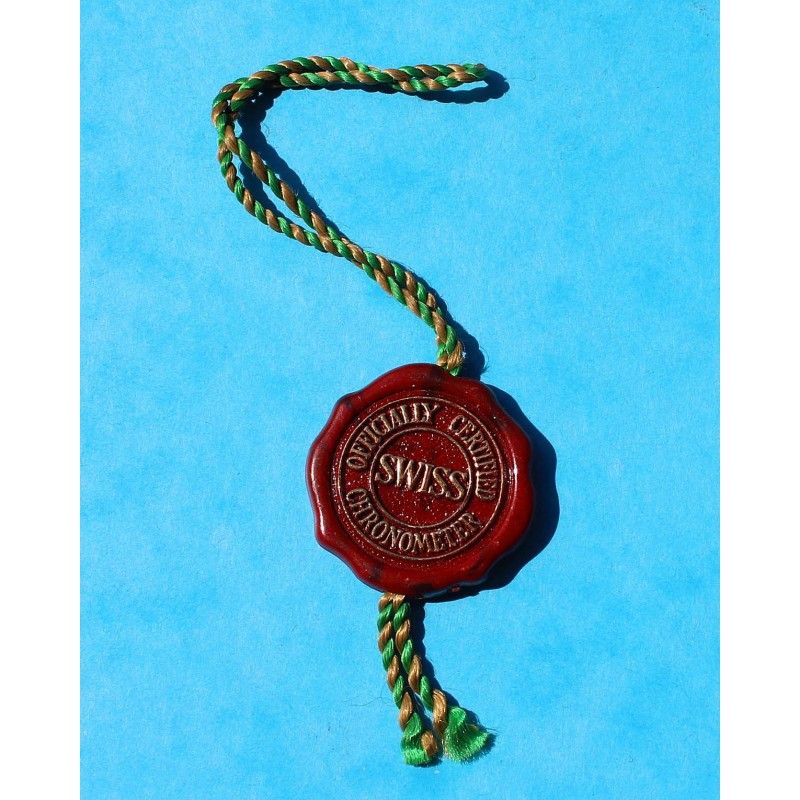 Rare Chronometer Red Hang Seal Tag  "CERTIFIED OFFICIAL CHRONOMETER" Goodies, accessories collectibles