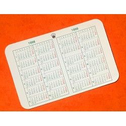 VINTAGE & COLLECTIBLE WATCH ROLEX CALENDAR CARD PAPER 1988-1989