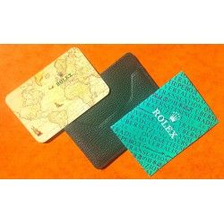 1996, 1997 Vintage Rolex Green Leather Business Card Wallet holded card and calendar + translation booklet