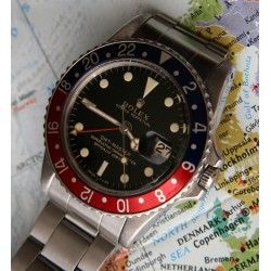 ROLEX VINTAGE SET AIGUILLES OR GILT GOLDFINGER MONTRES VINTAGES GMT MASTER 1675 PCG, Cornino, 1675/3, 1675/8 Cal 1575, 1565