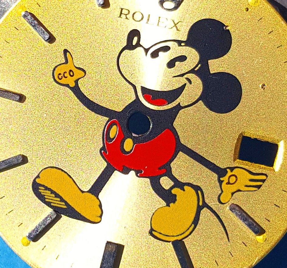 rolex oysterdate precision mickey mouse