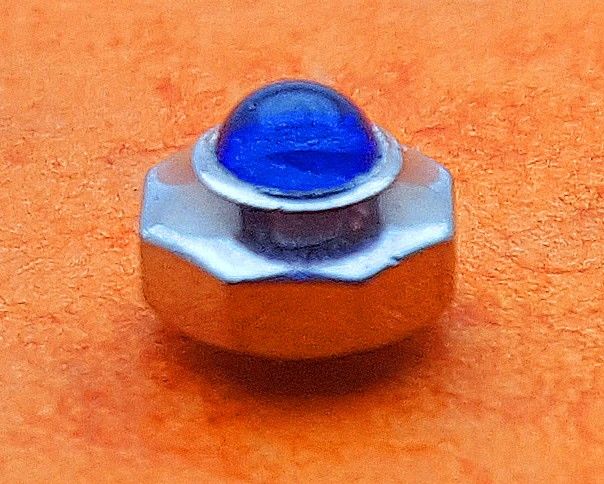 COURONNE REMONTOIR MONTRE DOREE BOULE BLEUE