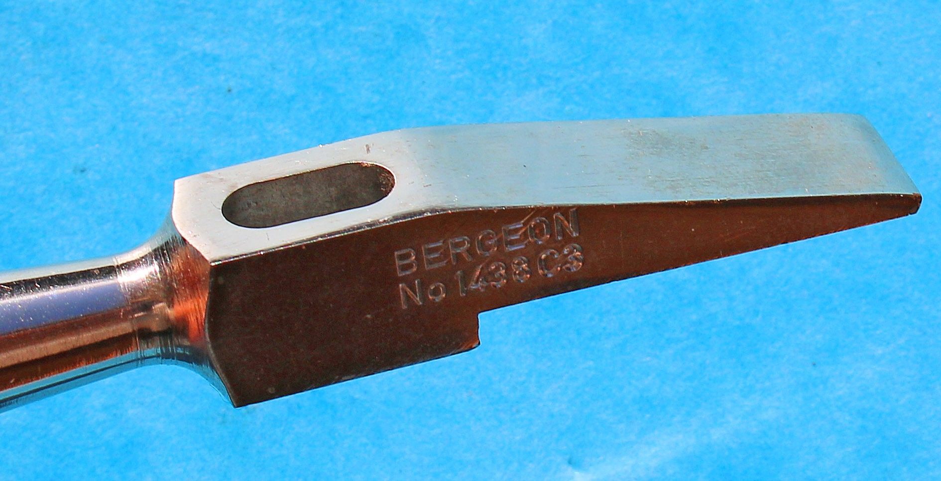 Bergeon watchmakers hammer 1438C3, polished steel 70 mm head Watch