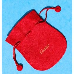 Original CARTIER Watches jewellers Suede red velvet pouch traveler's 