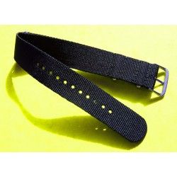 ROLEX BLACK NATO WATCH STRAP BRACELET 20mm SUBMARINER 5512, 5513, 1665, 16660, 14060, 16800, 168000, 5514, 5517, 5508