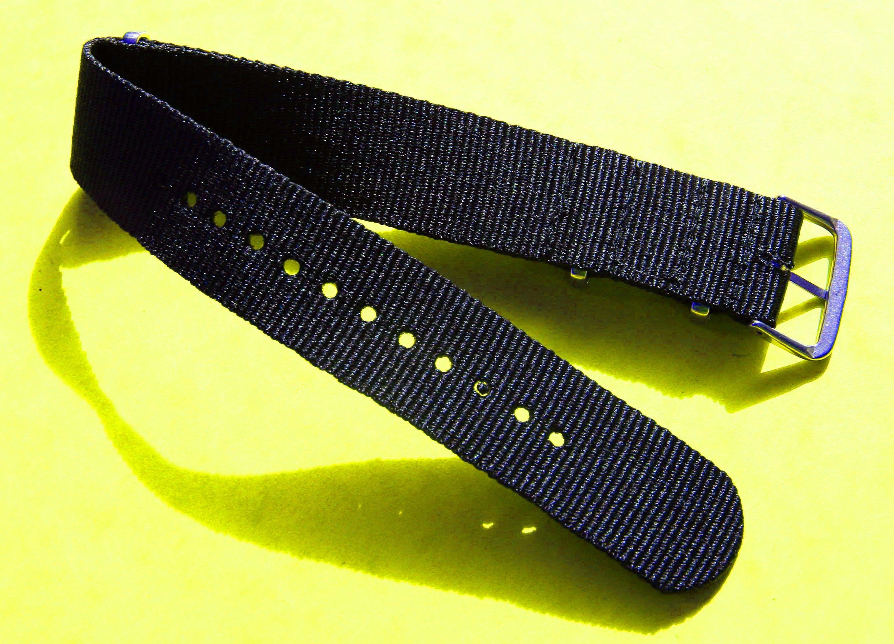 Military BLACK NATO WATCH STRAP NYLON BRACELET 22mm Rolex, Breitling,  Tudor, Omega, Seiko & Panerai