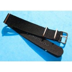 ROLEX BLACK NATO WATCH STRAP BRACELET 20mm SUBMARINER 5512, 5513, 1665, 16660, 14060, 16800, 168000, 5514, 5517, 5508