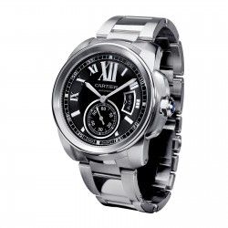 Cartier Authentique Cadran Noir montres Calibre de Cartier Automatique ref W7100016