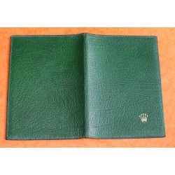 Original Vintage Rolex Booklet Manual Papers Holder Green Leather