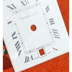 Tiffany & Co Cadran blanc carré SQUARE de montres avec Chiffres Romains et date 