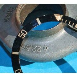 Rolex 90's Glossy Black color Submariner Date Tutone 16803, 16613, 16808, 16618 Watch Bezel Graduated Luminova Insert Part