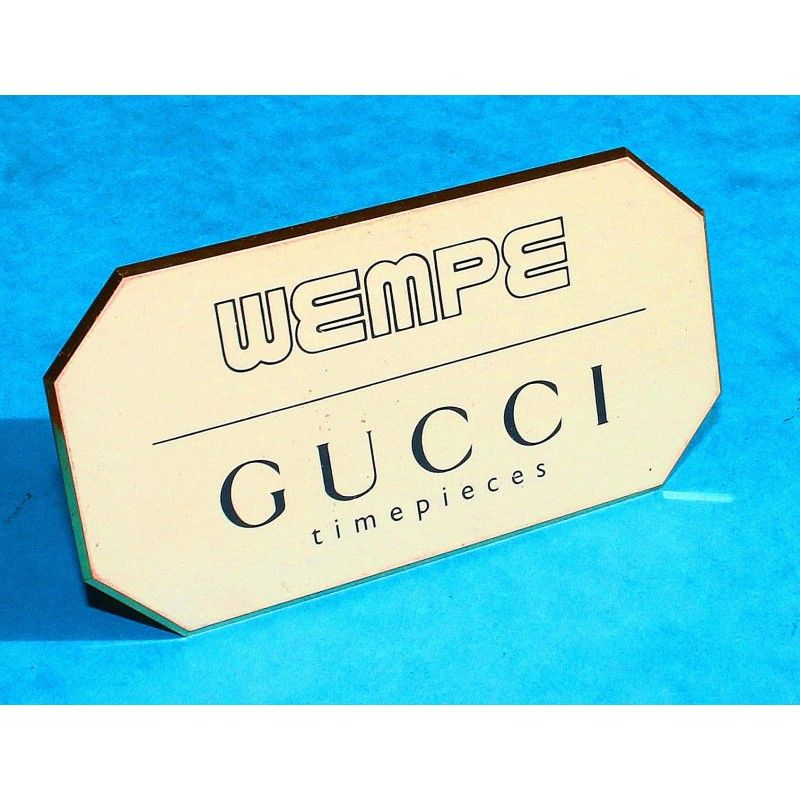 GUCCI Timepieces Wempe Bijouterie, Vintage présentoir affichage vitrine montres Hugenin freres swiss made