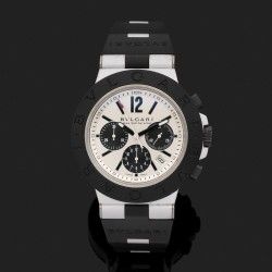 BVLGARI Cadran Montres Diagono Aluminium AC38TAVD/SLN Occasion argent & noir