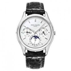 Patek Philippe ref 3940p Cadran montres MoonPhase, Phase de lune Perpetual Calendar couleur Argent