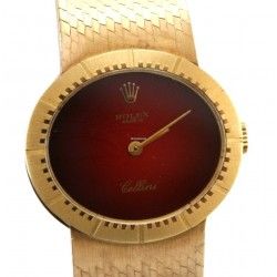 Rolex Fourniture horlogère Montres Cellini Ref.4081 Rare Cadran Rouge Contrasté Ø27mm 