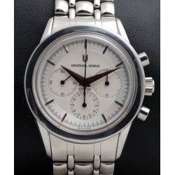 Universal Geneve Authentique Cadran Montres couleur Blanc Dual Time automatique REF. 871.180/115