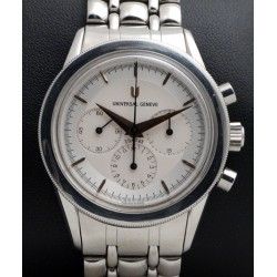 Universal Geneve White Watch Dial Dual Time automatic REF. 871.180 115 for restore