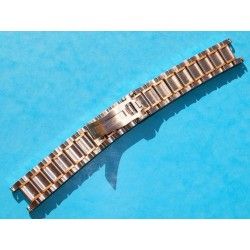 UNIVERSAL GENEVE Rare Discontinued MidSize Watch Bracelet Tutone Ssteel Rose gold 18kt Links 17mm 