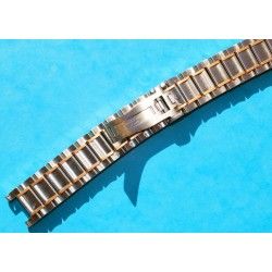 UNIVERSAL GENEVE Rare Discontinued MidSize Watch Bracelet Tutone Ssteel Rose gold 18kt Links 17mm 