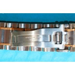 UNIVERSAL GENEVE Rare Discontinued MidSize Watch Bracelet Tutone Ssteel Rose gold 18kt Links 17mm 