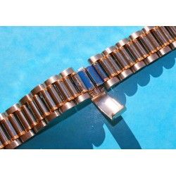 UNIVERSAL GENEVE Rare Discontinued MidSize Watch Bracelet Tutone Ssteel Rose gold 18kt Links 17mm 