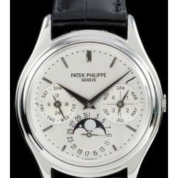 Patek Philippe Genève ref 3940p Rare Preowned Watch Dial MoonPhase, Perpetual Calendar Silver Color