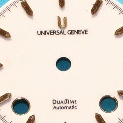 Universal Geneve White Watch Dial Dual Time automatic REF. 871.180 115 for restore