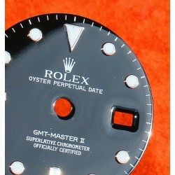 ♕ROLEX♕ Vintage 90's Original GMT Master II 16760, 16710 Glossy Luminova Watch Dial cal 3175